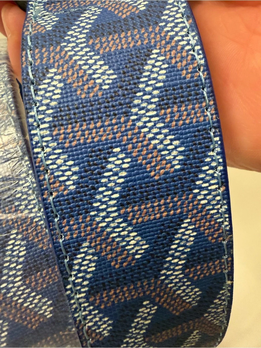 Goyard Blue Monogram Belt – Size 30-32 Waist